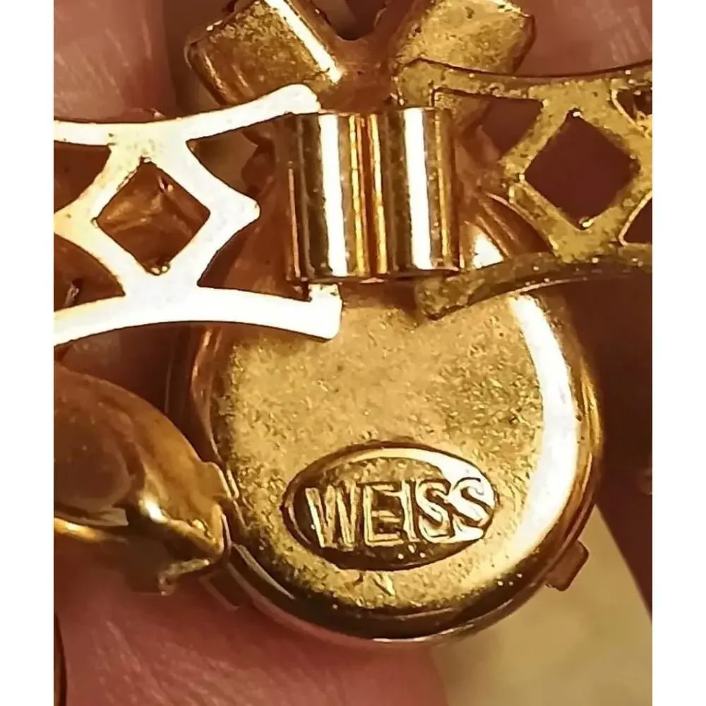 Signed Vintage WEISS Rhinestone Art Glass Dragon’s Breath Choker Statement Neck